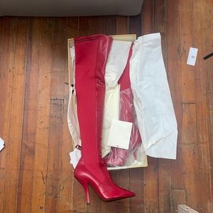 Over the knee FENDI sock boots